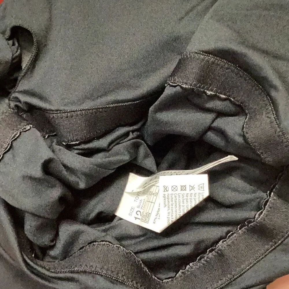 New. Seafolly black one shoulder swimsuit. Size 8. Retails $148